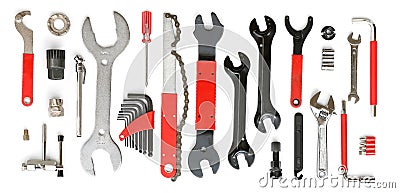 Bicycle tool set Stock Photo