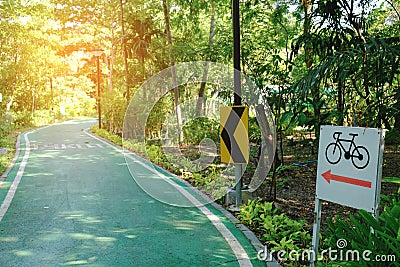 Bicycle trails Stock Photo