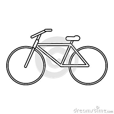 Bicycle transport active sport outline Vector Illustration