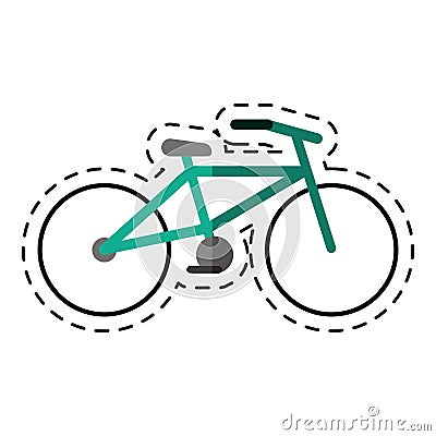 Bicycle transport ecology -cut line Vector Illustration