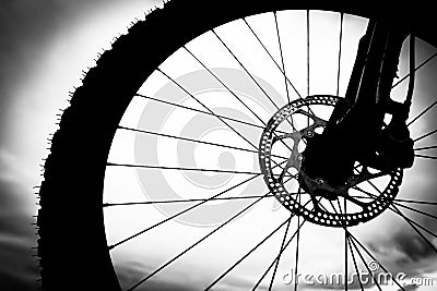 Bicycle wheel (close-up) Stock Photo