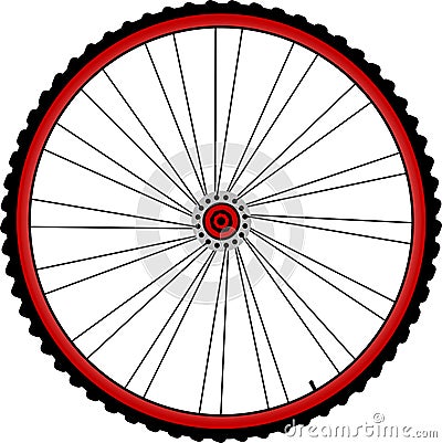 Bicycle wheels Vector Illustration