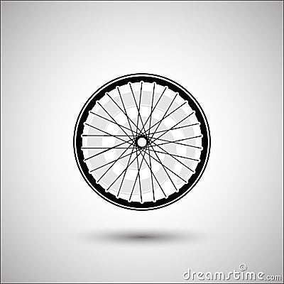 Bicycle wheels . Bicycle accessories vector icon. Vector Illustration