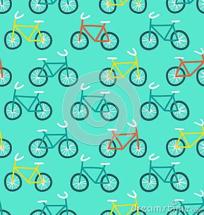 Bicycles pattern Vector Illustration
