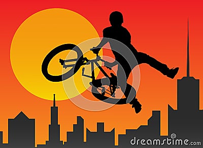 Bicyclist Vector Illustration
