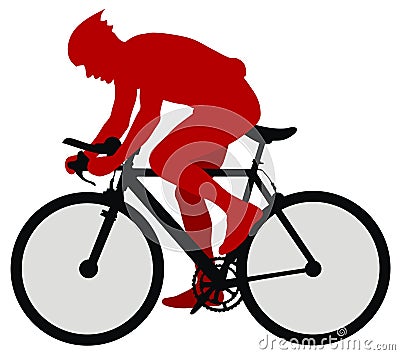 Bicyclist Vector Illustration