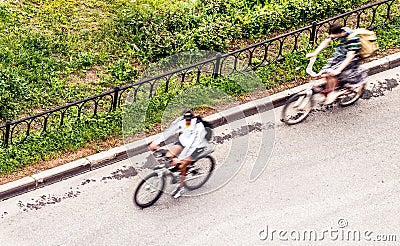 Bicyclists Stock Photo