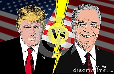 Biden vs Trump, united states presidential election 2020, american vote Editorial Stock Photo