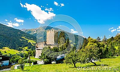 Bideneck Castle at Fliess village in Austria Stock Photo