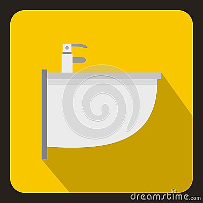 Bidet icon in flat style Vector Illustration