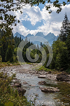 Bielovodska Valley in Tatry Mountains Stock Photo