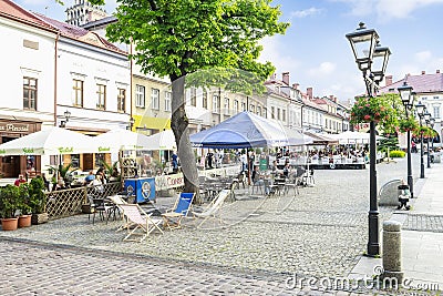 BIELSKO BIALA, POLAND - MAY 27,2016: The Main Market Square Editorial Stock Photo
