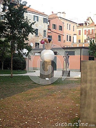 Biennial Venice 2017 Magnificent sculpture female - woman with swimsuit Beautiful expression on his facenGiardini Venice ItalynEur Editorial Stock Photo