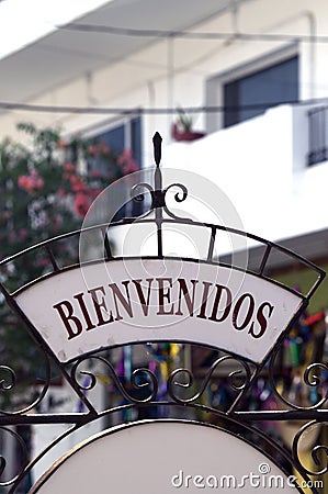 Bienvenidos; Welcome to Mexico Stock Photo