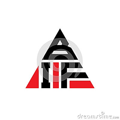 BIF triangle letter logo design with triangle shape. BIF triangle logo design monogram. BIF triangle vector logo template with red Vector Illustration