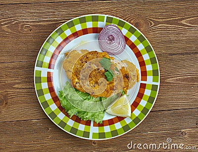 Bife milanesa Stock Photo