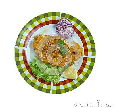 Bife milanesa Stock Photo