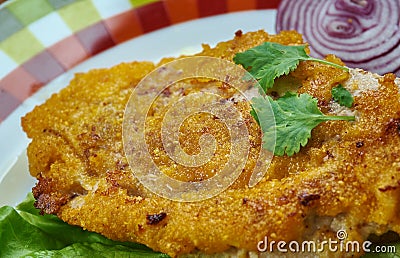 Bife milanesa Stock Photo