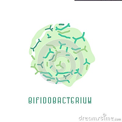 Bifidobacterium Colony Image Vector Illustration