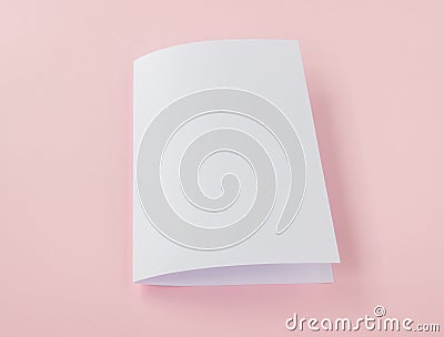 .Bifold white template paper Stock Photo