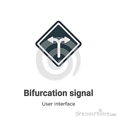 Bifurcation signal vector icon on white background. Flat vector bifurcation signal icon symbol sign from modern user interface Vector Illustration