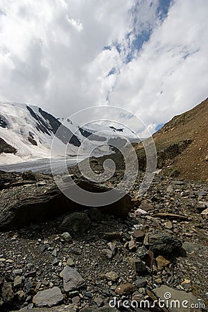 Big Aktru glacier Stock Photo
