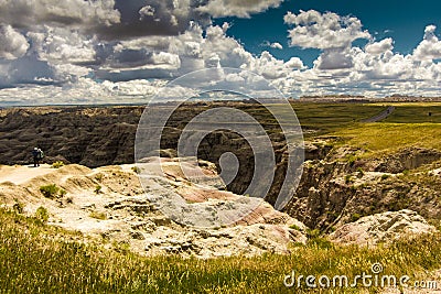 Big Badlands Overlook, Badlands National Park, South Dakota Stock Photo