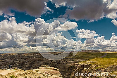 Big Badlands Overlook, Badlands National Park, South Dakota Stock Photo