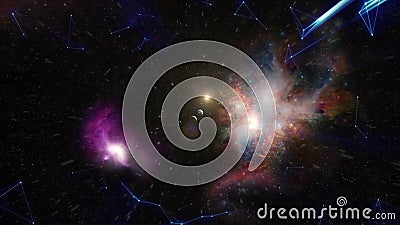 The big bang, the birth of the universe. Galaxy Creation. Stock. The birth of the universe in space, a big bang Stock Photo