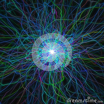 Big Bang explosion - futuristic ravel Stock Photo