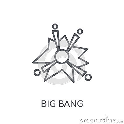Big bang linear icon. Modern outline Big bang logo concept on wh Vector Illustration