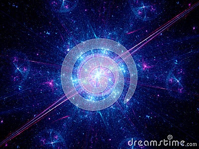 Big bang in space Stock Photo