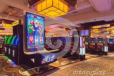 `Big Bang Theory` slot machine at MGM Grand Detroit Editorial Stock Photo