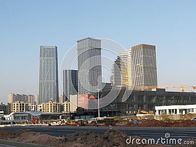 Big Bay District Canton China Zhuhai New Hengqin Port Immigration shopping mall Editorial Stock Photo