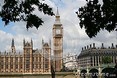 Big Ben from across Westminster Bridge 3191 Stock Photo
