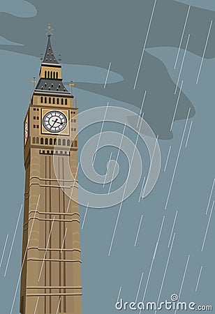 Big Ben Clock Tower Stock Photo