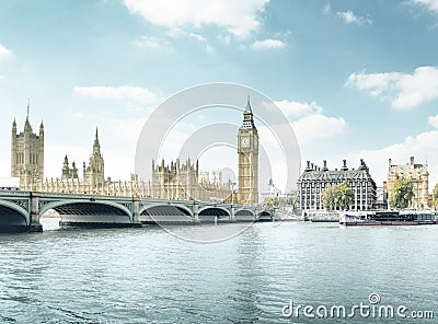 Big Ben and Houses of Parliament, London Stock Photo