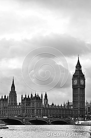 Big Ben and Houses of Parliament, London, UK Editorial Stock Photo