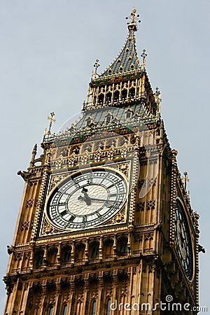 Big Ben Clock Tower London at eleven oclock Stock Photo