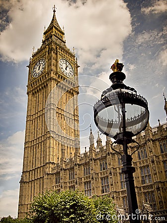 Big Ben, London, Clock Tower Stock Photo