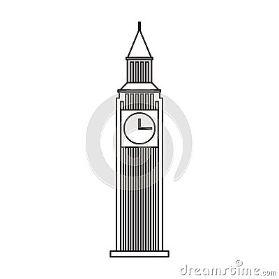 Big ben monument icon Vector Illustration