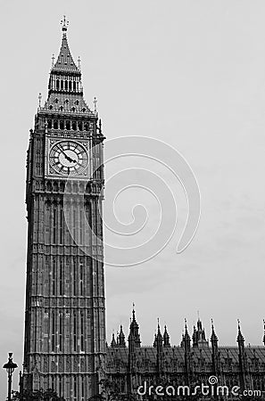 Big Ben is the nickname for the Great Bell of the clock of Palace of Westminster Editorial Stock Photo