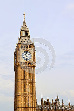 Big Ben is the nickname for the Great Bell of the clock of Palace of Westminster Editorial Stock Photo
