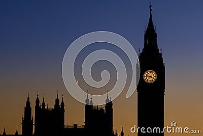 Big Ben Tower and Houses of Parliament, London UK. Stock Photo
