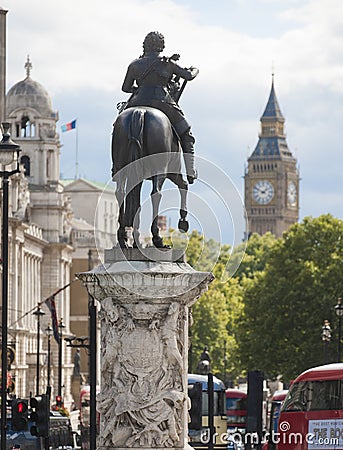 Big Ben from Trafalgar Square Editorial Stock Photo