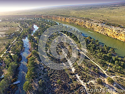 Big Bend on Murray River near Nildottie Stock Photo