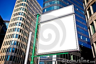 Big blank advertising construction Stock Photo