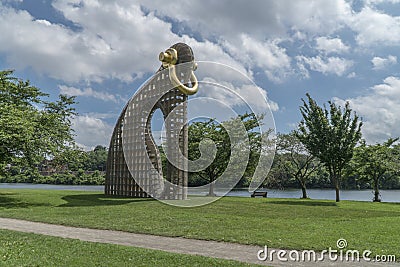 Big Bling art Installation Editorial Stock Photo