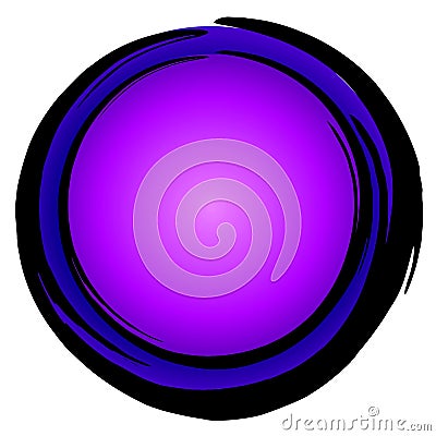 Big Blue Purple Circle Icon Stock Photo