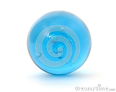 Big blue shoot marble Stock Photo